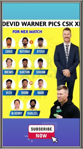david Warner selected best xi for csk in next match #davidwarner #mitchellmarsh #ipl #csk