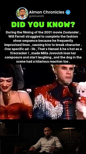 During the filming of the 2001 movie Zoolander, Will Ferrell struggled to comple...