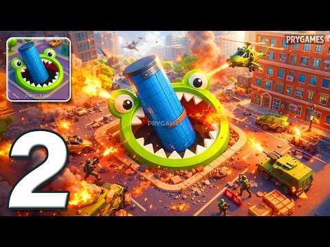 Hole.io - Gameplay Walkthrough Part 2 - Swallow Everything & Dominate the City (Android, iOS)