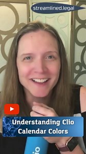 Understanding Clio Calendar Colors! Watch the full video here: 👇🏻 https://www.youtube.com/live/JT24qRq4q2Y?si=tzFfqZkknVCS--_J We help attorneys get the most out of their practice management software. Let us help you discover ways to streamline your firm! Schedule a Discovery Call here: ⬇️ https://calendly.com/peaceofmind-zqna/discovery-call-facebook . . . #cliotips #calendarmanagement #legaltech #cliocalendar #productivityhacks #legalsoftware #timemanagement #streamlined.legal #legalorganizat