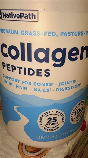 #collagen #peptides #bones #hair #skin grass fed PASTURERAISED unflavored well made for a easy mix into your drinks. You could make smoothies add it in your coffee water. It is for bones joint skin hair nails digest them she will be your BFF grabber.