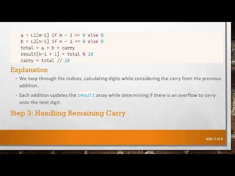 Sum of Two Arrays: A Python Guide to Adding Digits Represented as Arrays