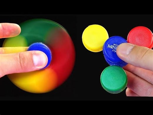Create a Bottle Cap Spinner from Plastic Caps