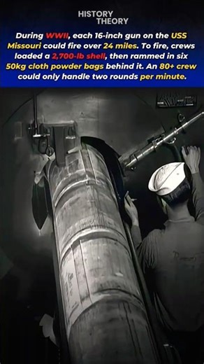 How USS Missouri 16-inch Gun Was Reloaded 🥶