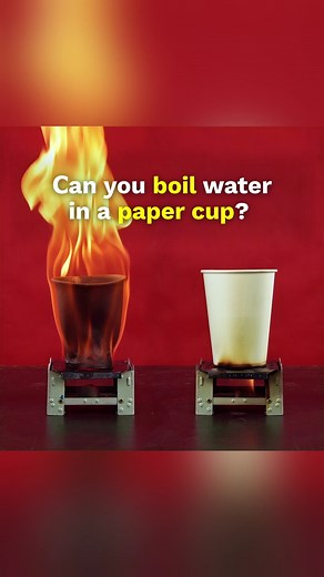 🔥💧 Think boiling water in a paper cup is impossible? Think again! Watch as an empty cup burns, but add water to another, and it defies the flames. The secret? Water absorbs the heat, preventing the paper from igniting. Instead, you get boiling water, perfect for a cup of tea! Remember, safety first: always under adult supervision and with proper fire precautions. | MEL Science