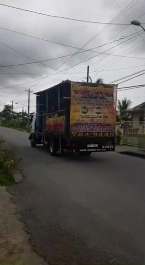 Caribbean Indian Funeral Procession with Traditional Music Truck