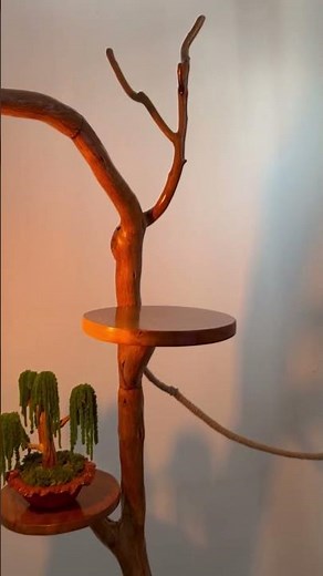 Tree branch floor lamp wood tall floor lampshade