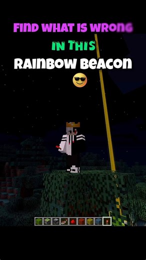 Minecraft Rainbow Beacon 💀 #minecraft #gaming #shorts