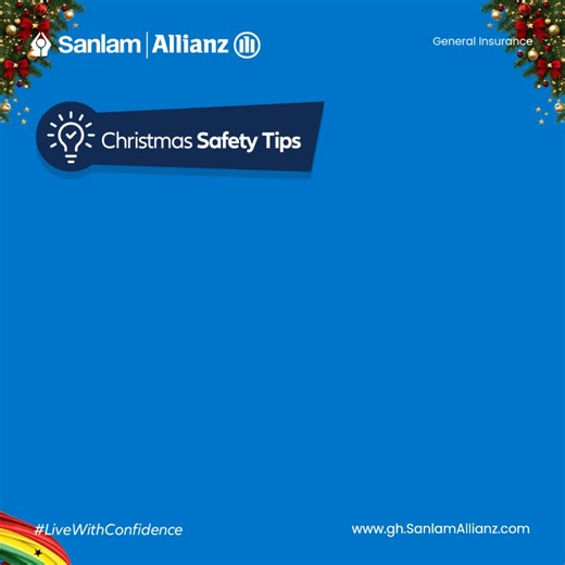 🎄 SanlamAllianz General Insurance presents: 12 Days of Christmas Safety Tips 🎄 🏪 Busy season = higher theft risk. Protect your business stock and income with SanlamAllianz Business Guard (SME) Insurance. Business owners: tell us one security step you’ve taken this year. 👇 #SMEsafe | SanlamAllianz Ghana