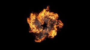 Fire Explosion With Alpha Channel