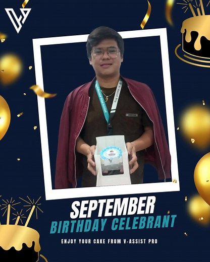 🎉 HAPPY BIRTHDAY, SEPTEMBER CELEBRANTS! 🎉 This month, we’re celebrating the amazing teammates born in September! 🥳 Your dedication and hard work make our workplace brighter every day. Let’s all send our warmest greetings and good vibes to our September birthday stars! 🌟 Wishing you more success, happiness, and blessings in the year ahead. 💙 📸 Drop your birthday wishes below and let’s make their day extra special! 🎂🎁🎈 | V-Assist Pro