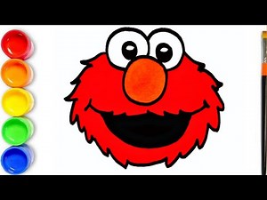 How to Draw Elmo Face | Sesame Street | Sesame Street Coloring Pages