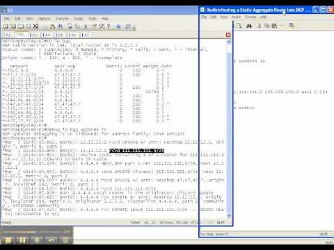 BGP Video Cheat Sheet: Redistributing A Static Route