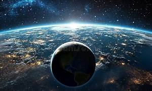 Earth from Space at Sunrise Stock Footage - Video of stunning, landscapes: 382958748