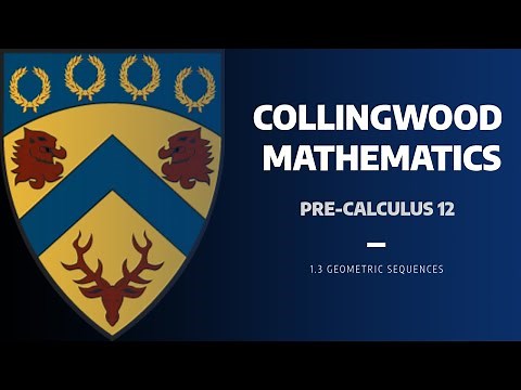 Pre-Calculus 12 - 1.3 Geometric Sequences