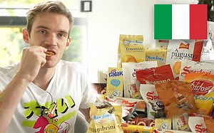 「PewDiePie中英字幕」挑战所有意大利零食