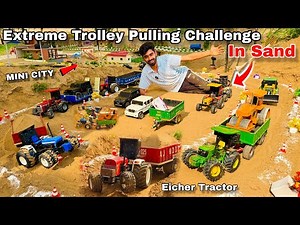 I Build A Sand Track for Rc Tractor and Trolley 🔥Hard competition‪@Aakash946‬