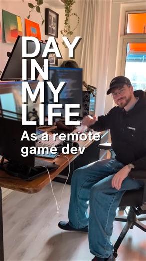 Day in my life as a full-time game dev working remotely ✨ #gamedev