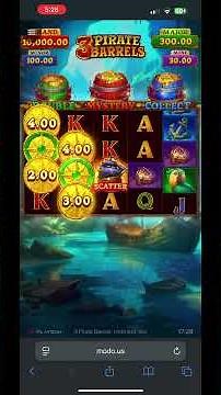 Huge Bonus Win on 3 Pirate Barrels at Modo Casino