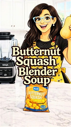 Blender Soup 🧡 Dump, Blend, Done! Creamy Butternut Squash Soup 🍲