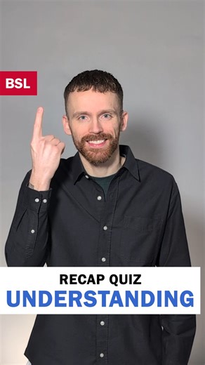 Recap Quiz - Understanding: BSL Sign of the Day 154 It’s time to review this week’s vocabulary! Can you recall all of the signs from this week's Sign of the Day? Let us know how you did in the comments below. 👇 💡 A friendly reminder: Many signs rely heavily on facial expressions and context to convey specific meanings. If a sign in Round 1 looks like something else, you’re likely picking up on its multiple uses! #BSL #BritishSignLanguage #BSLSignoftheDay | Commanding Hands