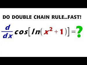 How to Differentiate cos[ln(x²+1)], Double Chain Rule | Step-by-Step Guide