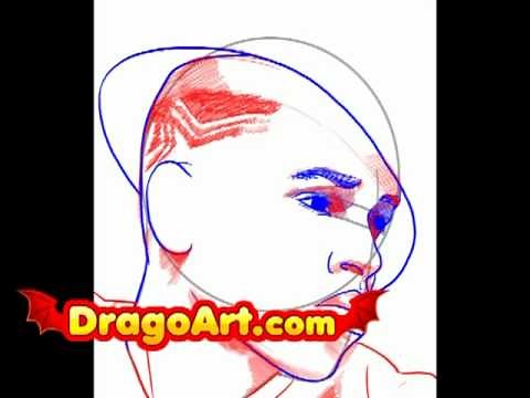 How to draw Chris Brown, step by step
