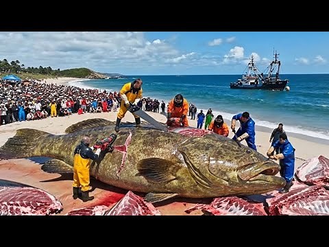 How fishermen catch giant groupers – A documentary about longline fishing in deep sea waters