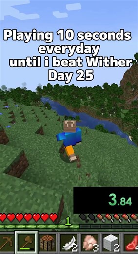 Playing 10 seconds everyday until i beat Wither Day 25 #minecraft