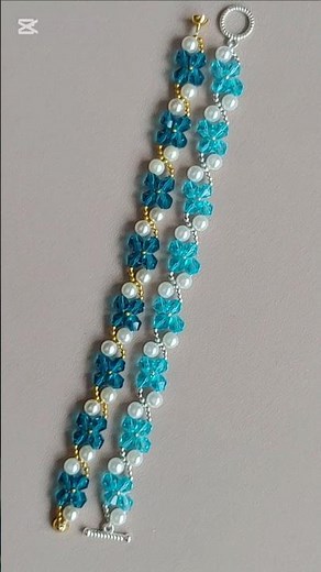 DIY pearl beads and cristal beads bracelets.#diy #handmade