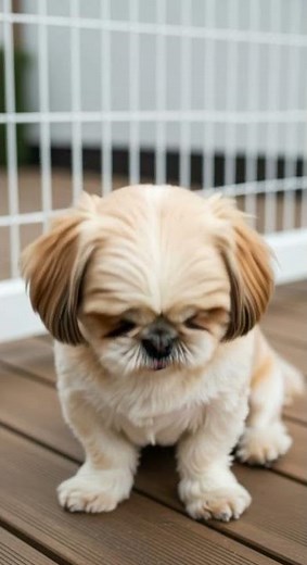 cutes shihtzu puppy dog barking video dog playful fun moments #puppylove #shihtzu #dogbark