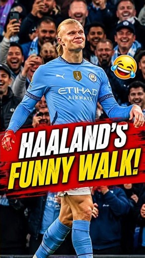 Haaland’s Funny Walk Has Football Fans Laughing! #haaland #footballshorts #funny
