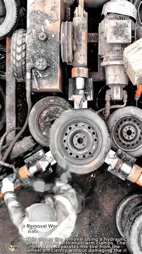 Tire Removal Work Tool Hydraulic Press Wheel Separation System #worktool