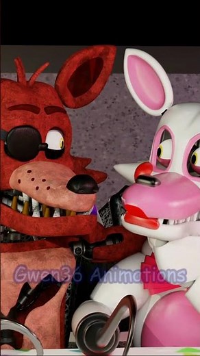 Foxy x Mangle [FNAF/Blender] #shorts #fnaf2 #fnaf #fnafships #foxy #mangle #manglefnaf #foxyxmangle