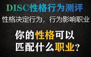 【互动视频】DISC性格行为测评。自动生成结果。科学测试。