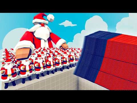 200x SANTA CLAUS + 1x GIANT vs EVERY GOD - Totally Accurate Battle Simulator TABS