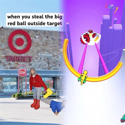 When You Steal The Big Red Ball Outside Target 🤣 #shorts #relatable