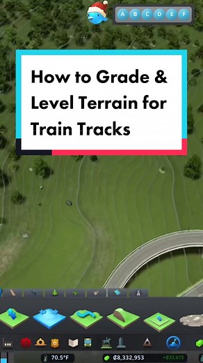 Quick 3-step tutorial on how to grade and level terrain for train tracks. #citiesskylines #tutorial #howto #train #trains