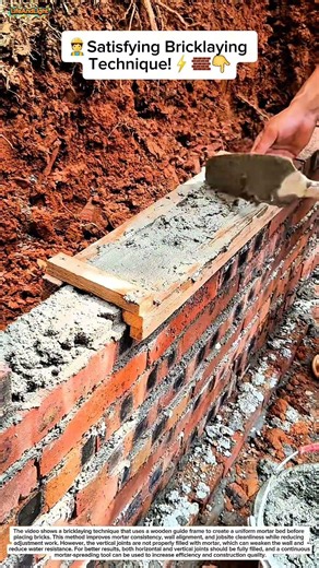 Satisfying Bricklaying Technique! ⚡️👷