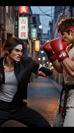 KYO KUSANAGI VS RYU STREET FIGHTER KOF LIVE ACTION ADAPTATION REIMAGINED #streetfighter #games #top