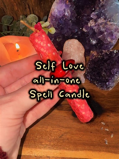 💗 Self-love spell candle ritual These all-in-one beeswax spell candles are one of my favourite ways to practise gentle self-love magic ✨ I unroll the candle, add herbs and intention, then roll it back up.. simple, mindful, and comforting 🕯️ Perfect for quiet rituals, on-the-go self-care, or as a sweet little reminder to pour love back into yourself 🤍 Soft magic, always ♥️ #witchtok #wildwoodwitchbyfreya #Spells #manifesting #witchyvibes #firemagick #spiritualtiktok #feminineenergy #selflove❤️