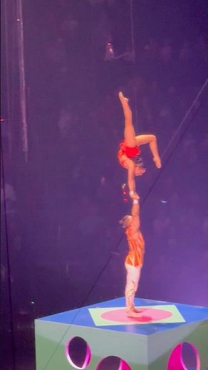 She Trust Falls Inches from the Floor 😱✨ | Aerial Duo Giulia & Mattia (Ringling Bros.)
