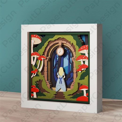 Enchanted Wonderland Forest Shadow Box Laser Svg File Layered Magical Garden Svg Paper Craft Template Multilayer Wonderland Forest Laser Cut - Etsy UK