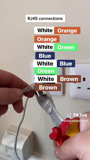 RJ45 connections #electrician #sparky