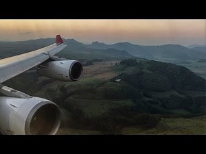 Stunning scenic Air Mauritius A340 landing in Mauritius!