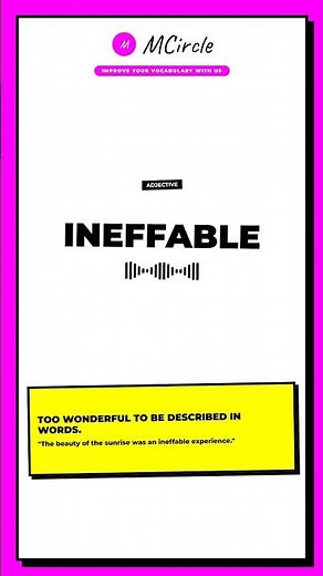 Learn English: What is Ineffable? | Vocabulary Shorts