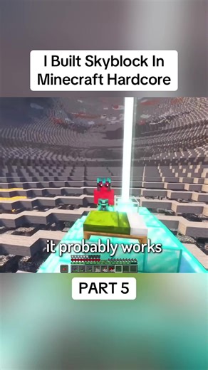 I Built Skyblock In Minecraft Hardcore - PART 5 #built #skyblock #minecraft #hardcore #fyp
