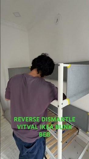 Vitval Ikea Double Deck Bunk Bed Installation #ikeabunkbed (Reverse edit from dismantle version)