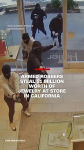 9K views · 39 reactions | HEIST CAUGHT ON CAMERA | Roughly 25 people were caught on surveillance video storming a California jewelry store in a daytime armed robbery, stealing nearly $1 million worth of merchandise. More details here: https://www.cbs8.com/article/news/nation-world/jewelry-store-robbery-caught-on-camera-california/507-5c9ff6b7-2976-4fd8-89fe-e5b7537d58ec?utm_medium=social&utm_source=facebook_CBS_8_San_Diego | CBS 8 San Diego | Facebook