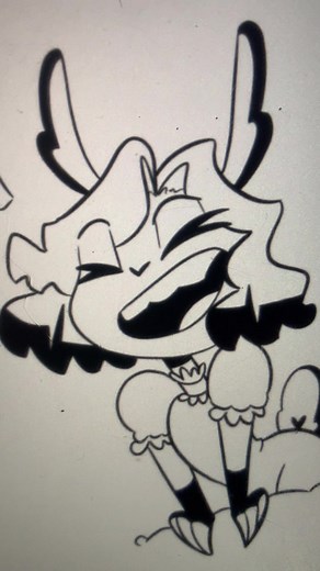 Adorable Fanart of Belladonna, a Hazbin Hotel Fanchild